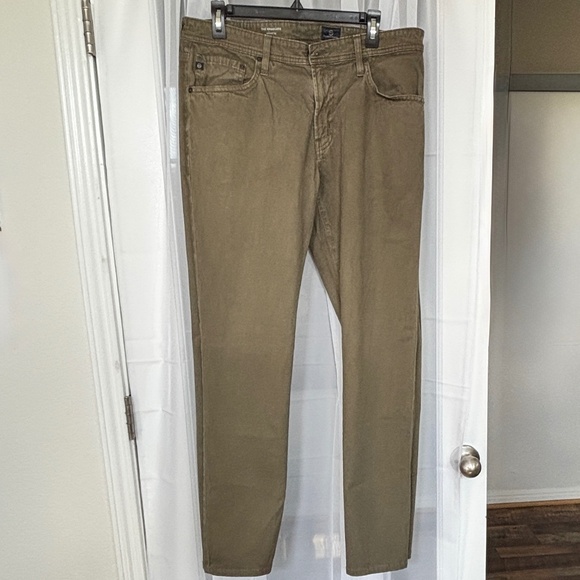 Mens AG The Graduate Tailored Leg brownish/green pant - Picture 1 of 4